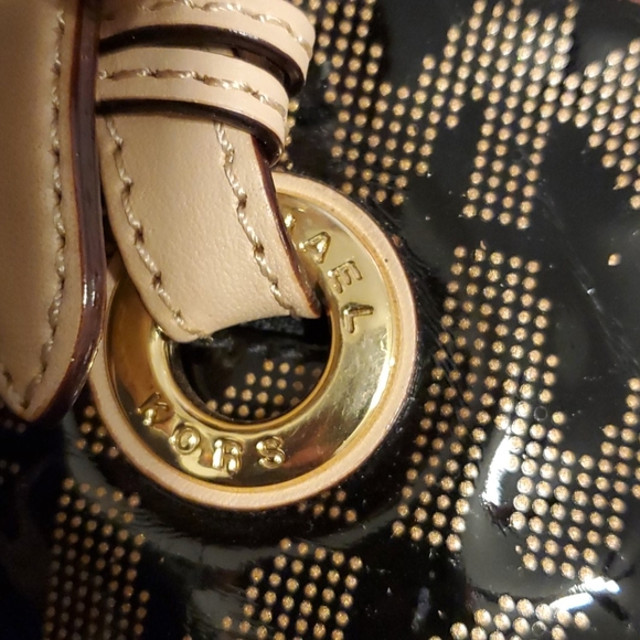 Michael Kors Patent Leather Brown/Gold Tote - Picture 11 of 13